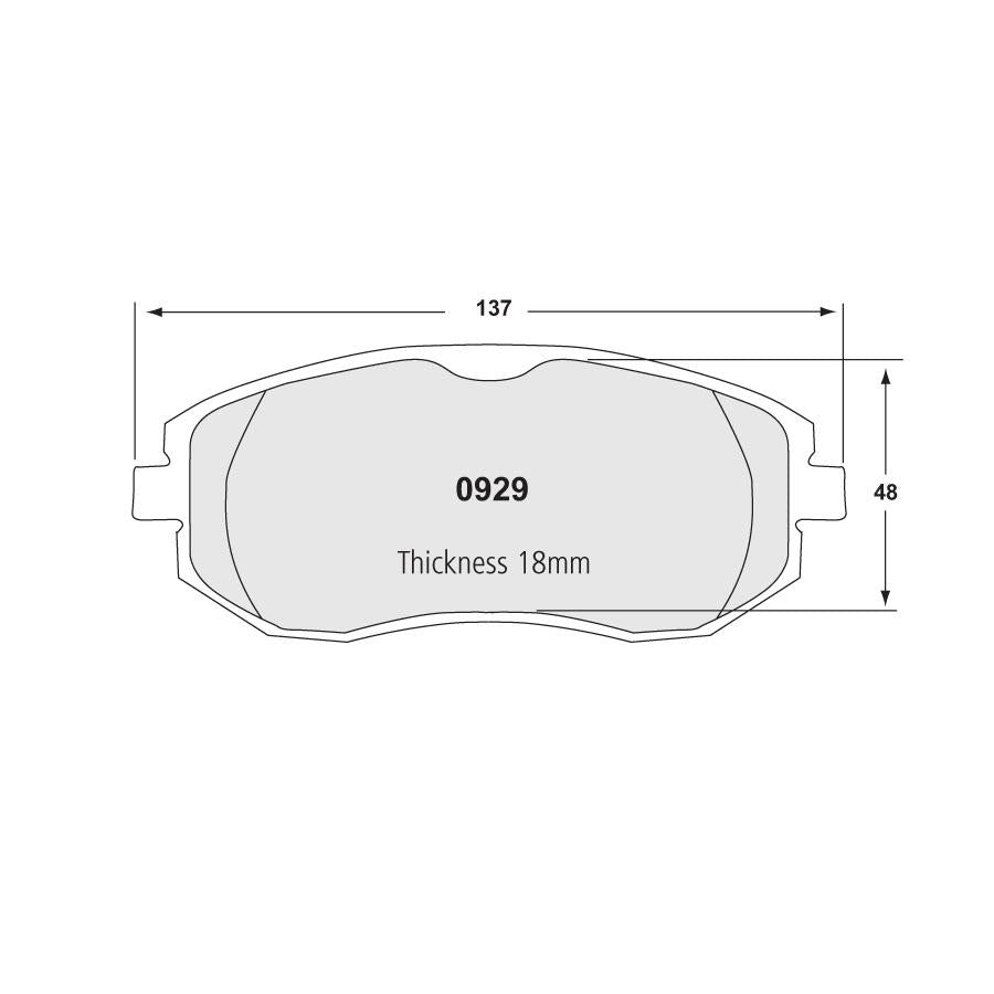 Performance Friction 0929.08.17.44 Racing Pad - 08 Compound