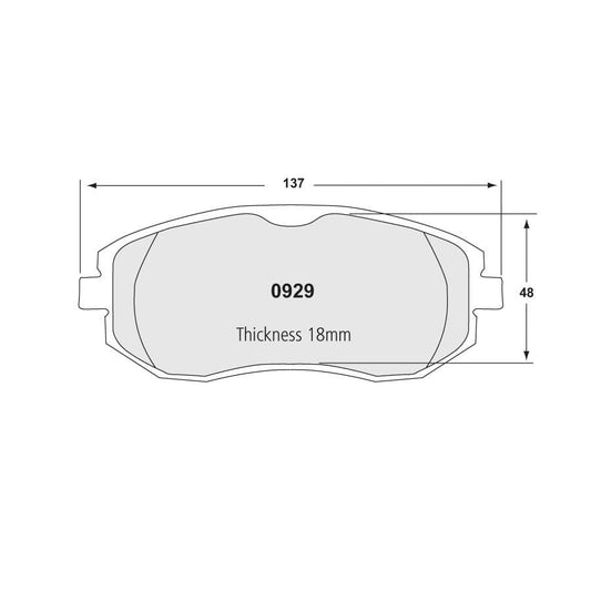 Performance Friction 0929.01.17.44 Racing Pad - 01 Compound