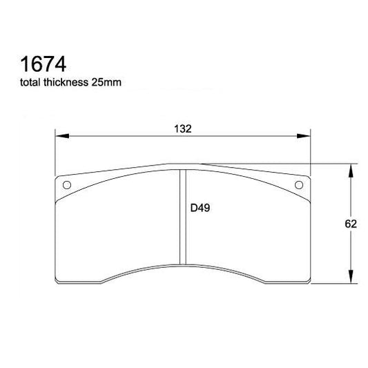 Pagid U-1674 Orange Racing Pad - RS44 Compound