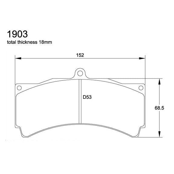 Pagid U-1903 Black Racing Pad - RS14 Compound