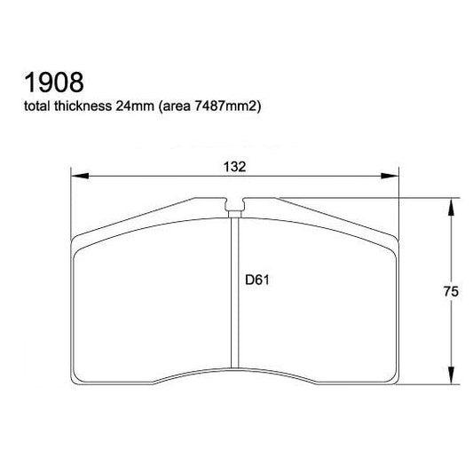 Pagid U-1908 Blue Racing Pad - RS42 Compound