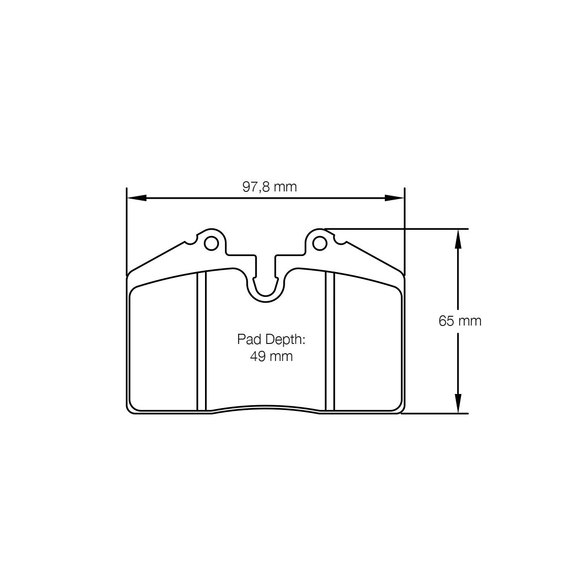 Pagid U-1916 Yellow Racing Pad - H29E Compound