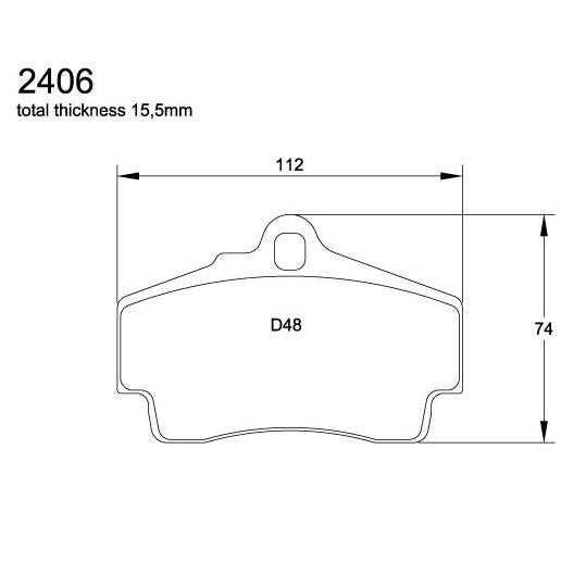 Pagid U-2406 Yellow Racing Pad - RS29 Compound