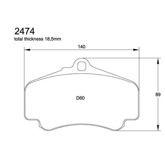 Pagid U-2474 Yellow Racing Pad - RS29 Compound