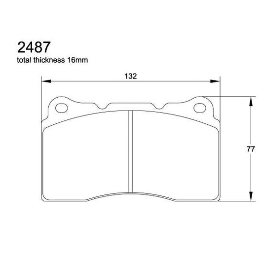 Pagid U-2487 Yellow Racing Pad - RS19 Compound