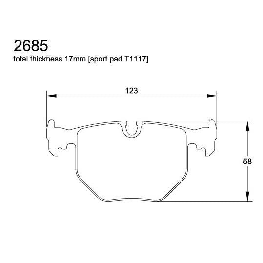 Pagid U-2685 Yellow Racing Pad - RS29 Compound