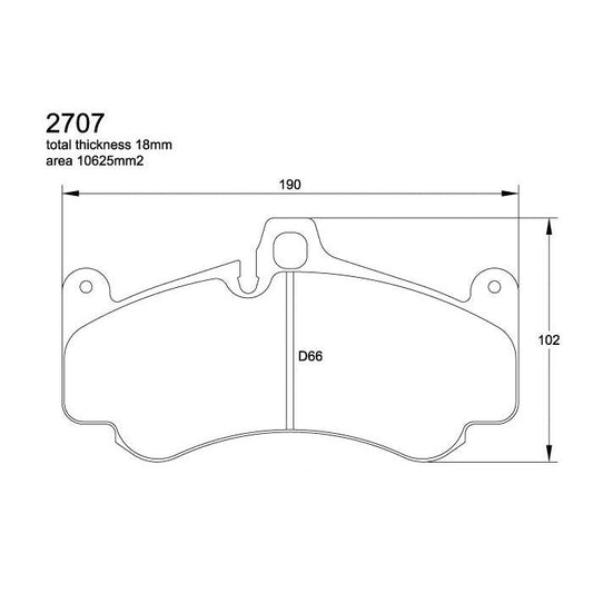 Pagid U-2707 Black Racing Pad - RS14 Compound