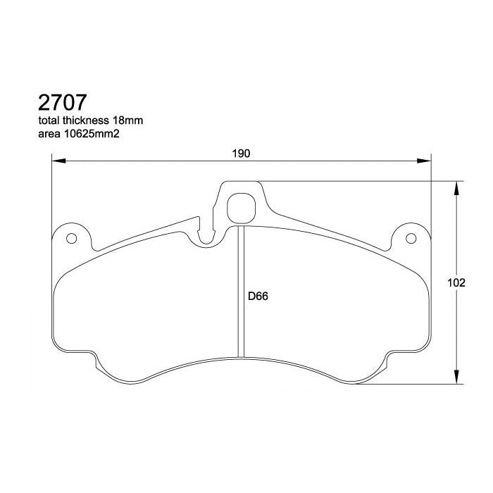 Pagid U-2707 Racing Pad For Ceramic Rotors - RSC-1 Compound