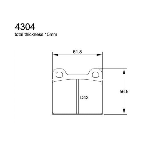 Pagid U-4304 Black Racing Pad - RS14 Compound