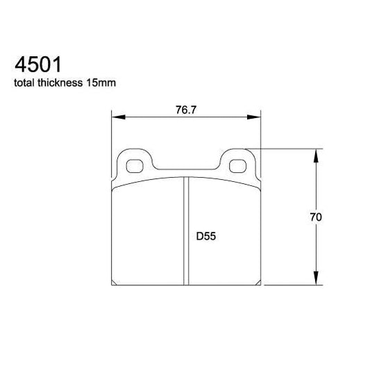 Pagid U-4501 Black Racing Pad - RS14 Compound