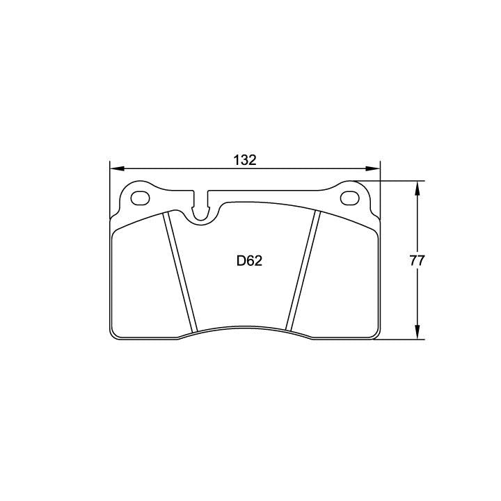 Pagid U-4906 Racing Pad For Ceramic Rotors - RSC-1 Compound