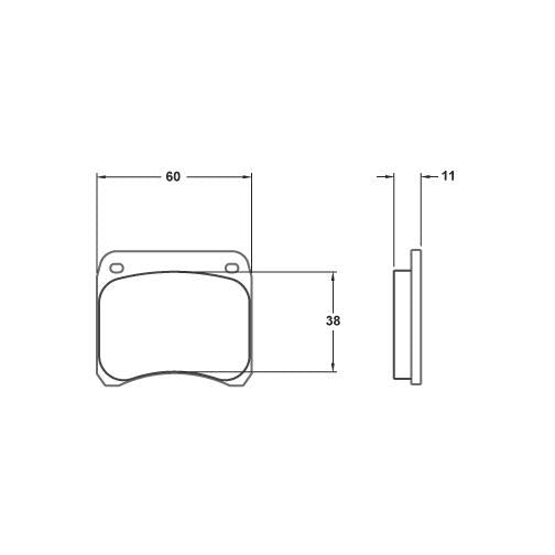 Performance Friction 7719.11.11.44 Racing Pad - 11 Compound