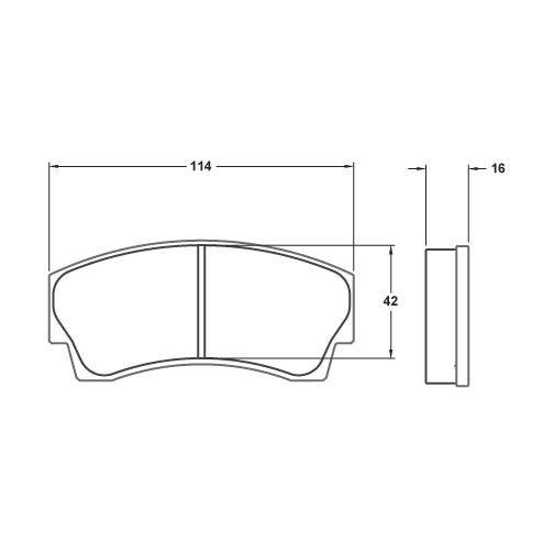 Performance Friction 7745.01.16.44 Racing Pad - 01 Compound
