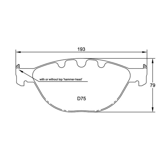 Pagid U-8019 Yellow Racing Pad - RS19 Compound