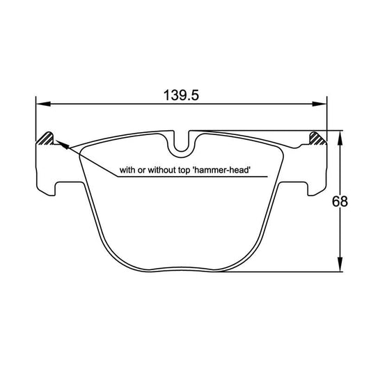 Pagid U-8021 Yellow Racing Pad - RS19 Compound