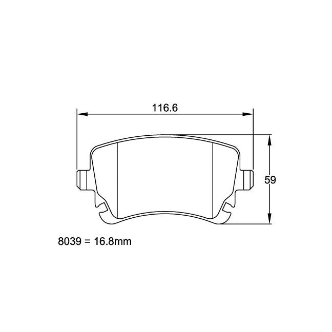 Pagid U-8039 Yellow Racing Pad - RS19 Compound