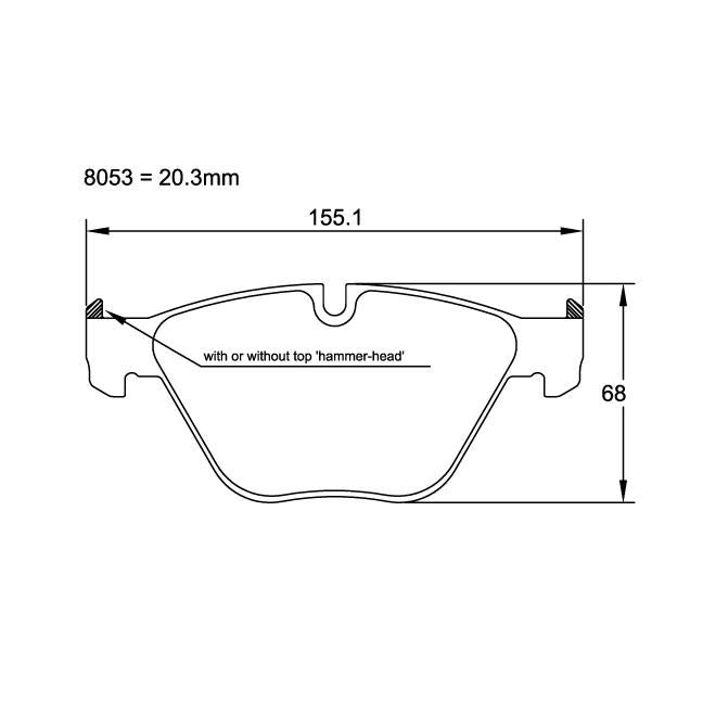 Pagid U-8053 Yellow Racing Pad - RS19 Compound