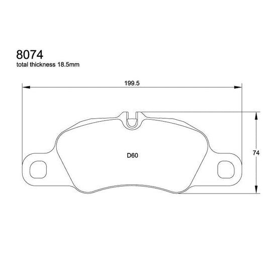 Pagid U-8074 Racing Pad - RST-3 Compound