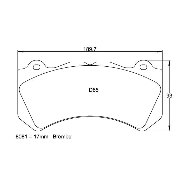 Pagid U-8081 Yellow Racing Pad - RS29 Compound