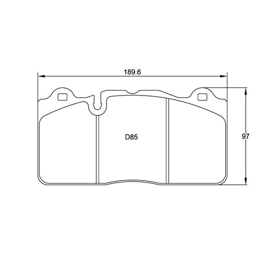 Pagid U-8091 Racing Pad For Ceramic Rotors - RSC-1 Compound