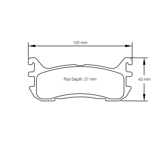 Pagid U-8129 Yellow Racing Pad - RS29 Compound