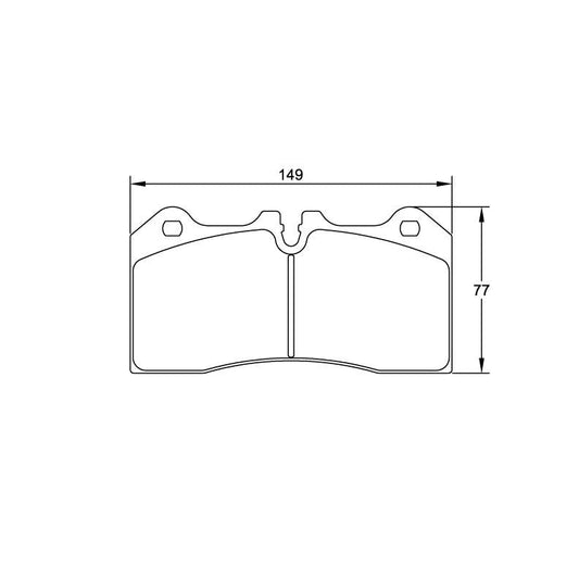 Pagid U-8187 Racing Pad For Ceramic Rotors - RSC-1 Compound