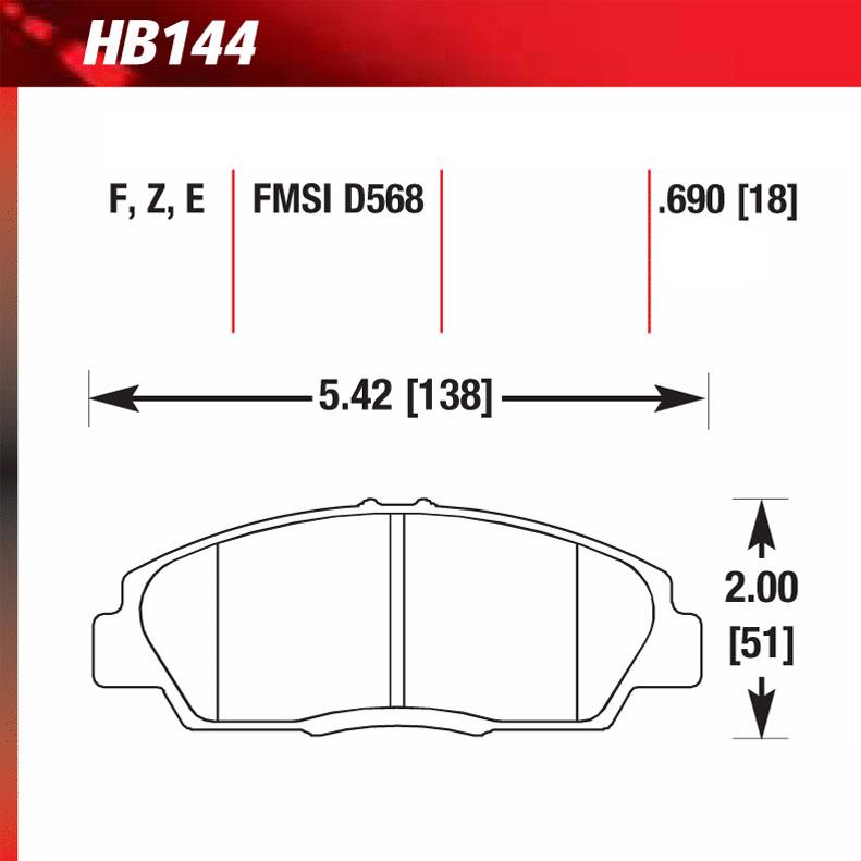 Hawk HB144E.690 Racing Pad - Blue Compound – SSI Motorsports