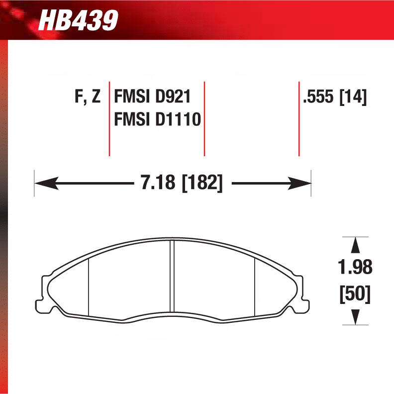 Hawk HB439Z.555 Performance Ceramic Street Pad