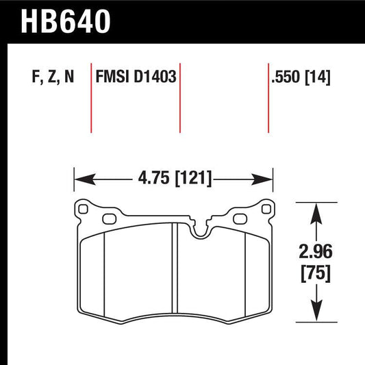 Hawk HB640Z.550 Performance Ceramic Street Pad