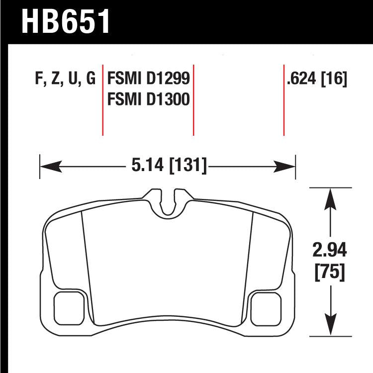 Hawk HB651Z.624 Street Performance Pad - Ceramic Street Pad