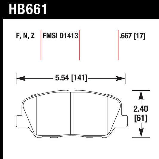 Hawk HB661F.667 Street Performance Pad - HPS Compound