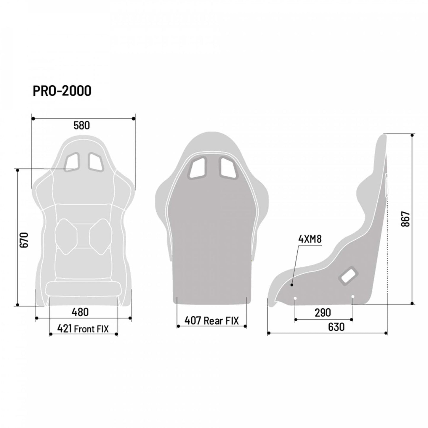 Sparco Pro 2000 QRT Fiberglass Racing Seat